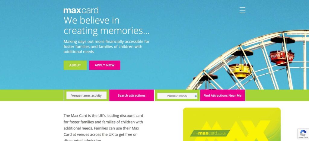 Scfreenshot of mymaxcard.co.uk