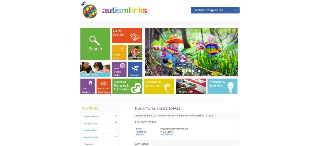 Screenshot of autismlinks.co.uk
