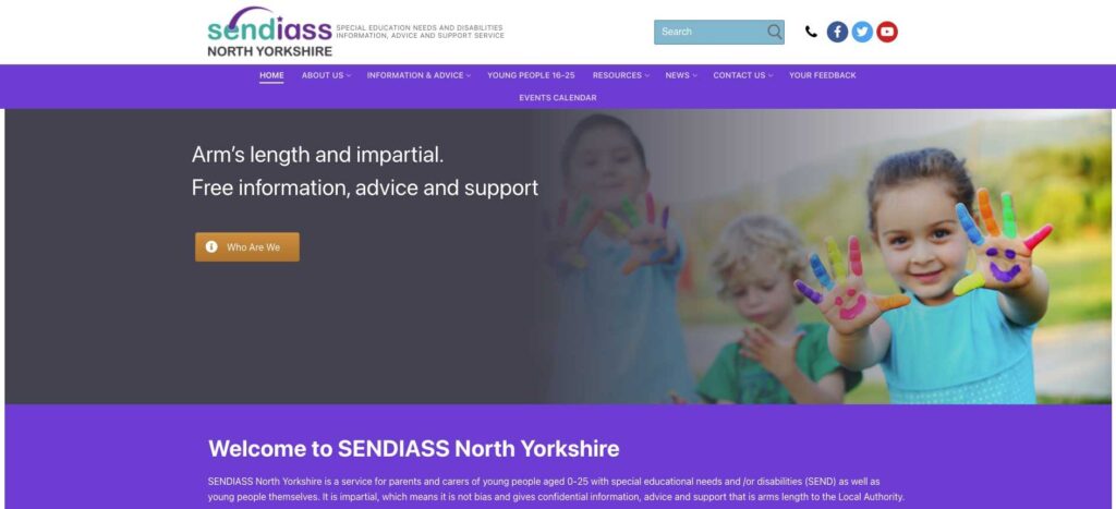 Screenshot of sendiassnorthyorkshire.co.uk